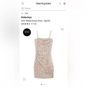 KatieJ NYC Girls' Maddy Sequin Dress - Big Kid 
Size Medium 
Silver